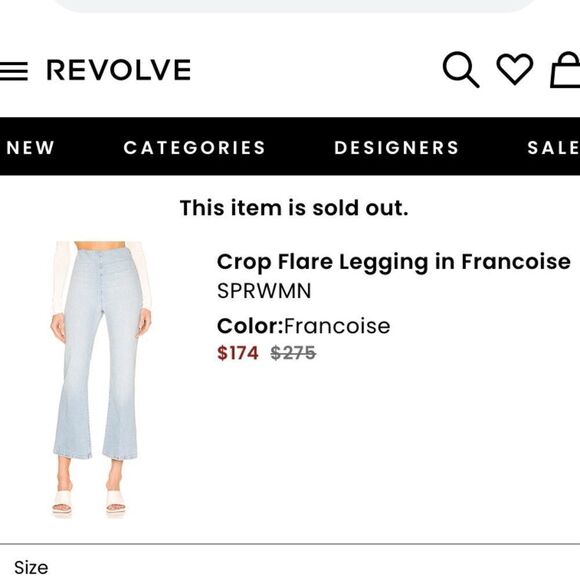 REVOLVE Jeans SPRWMN LA NEW Denim Flare Leggings Francoise Blue Size Small 26 - Picture 15 of 16